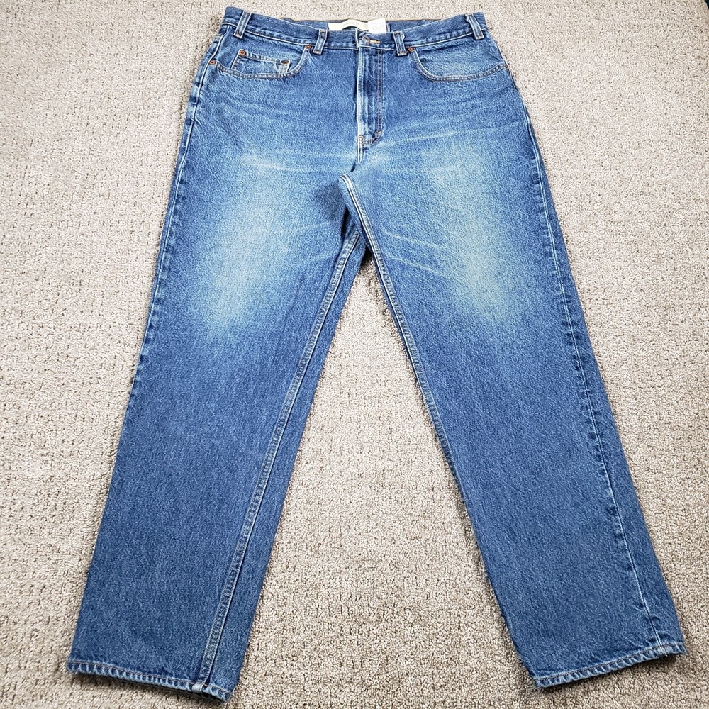 Vintage Gap Jeans 36x30 Blue Relaxed Easy Fit Faded Denim Pants Y2k 90s